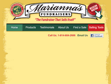 Tablet Screenshot of mariannasfundraisers.com